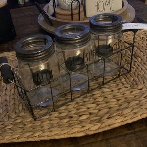 2017 RAE DUNN mason jar candle holders farmhouse votive lanterns